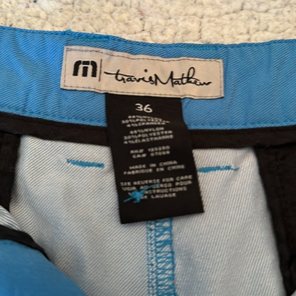 Travis Mathew Side Walk Surfer Golf Shorts.  Carolina Blue.  Size 36. - Picture 5 of 7